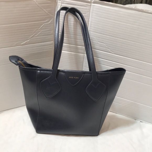 Anne Klein PU satchel with top zipper and inner pocket - Picture 1 of 6